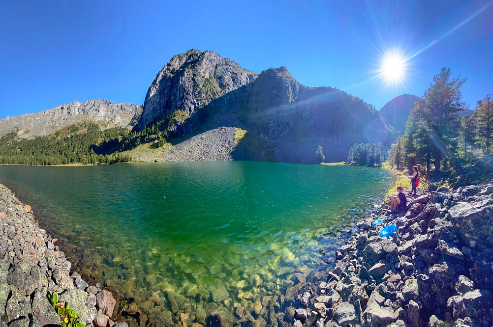 Russian Altay, Siberia. Horseback riding trip Uymen’ Lake – the heart of Altaу Mountains