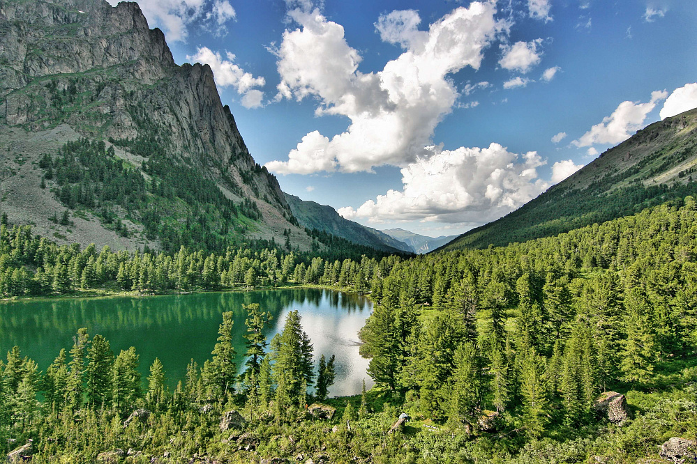 Russian Altay, Siberia. Horseback riding trip Uymen’ Lake – the heart of Altaу Mountains