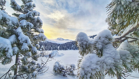«На снегоходах к Каракольским озерам» - Алтай