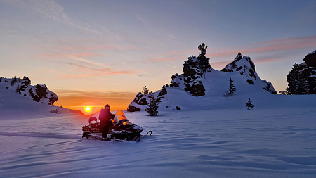 «На снегоходах к Каракольским озерам» - Алтай